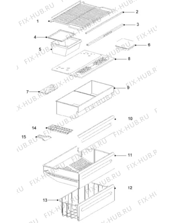 Взрыв-схема холодильника Zanussi ZFK56/48RA - Схема узла Furniture